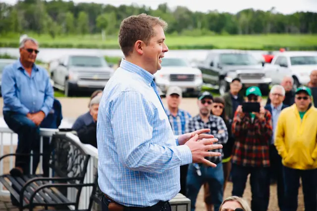Political event with a crowd in Debden